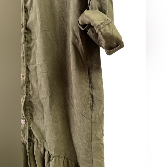 Hayden olive green button down maxi dress - Picture 4 of 6